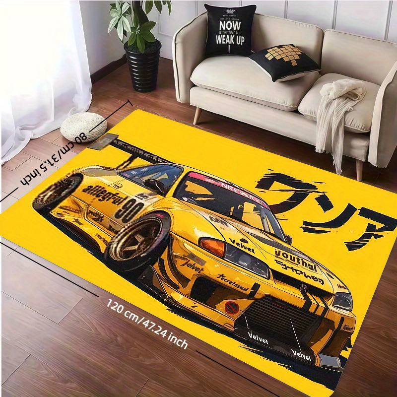 Japanese Home Bathroom Design - Japanese Street Racing Design Area Rug,