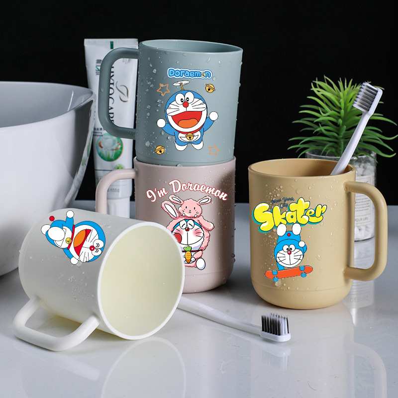 Japan Bathroom.Home - Doraemon Water Cup Anime Cartoon Print