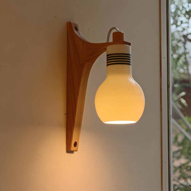 Japan Bathroom.Home - Modern Japan-style Wood Acrylic Wall Light