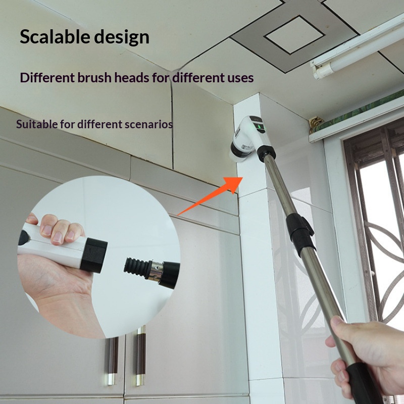 Home Bathroom Cleaning Machine - HOMEFISH Cordless Spin Scrubber Electric Cleaning