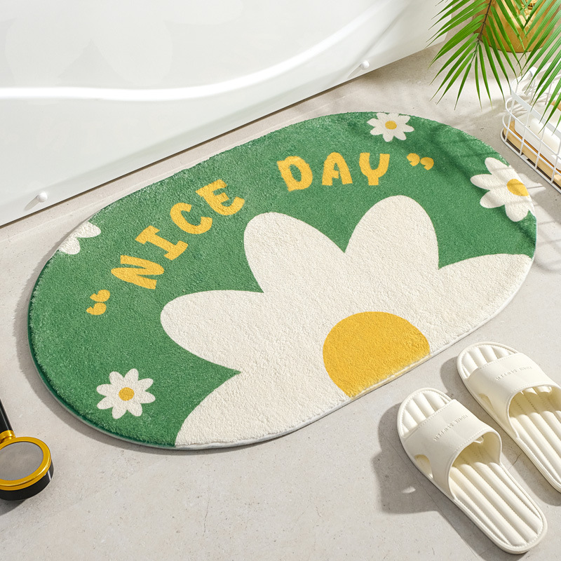 Japan Bathroom.Home - Small Fresh Floor Mats Soft Flowers