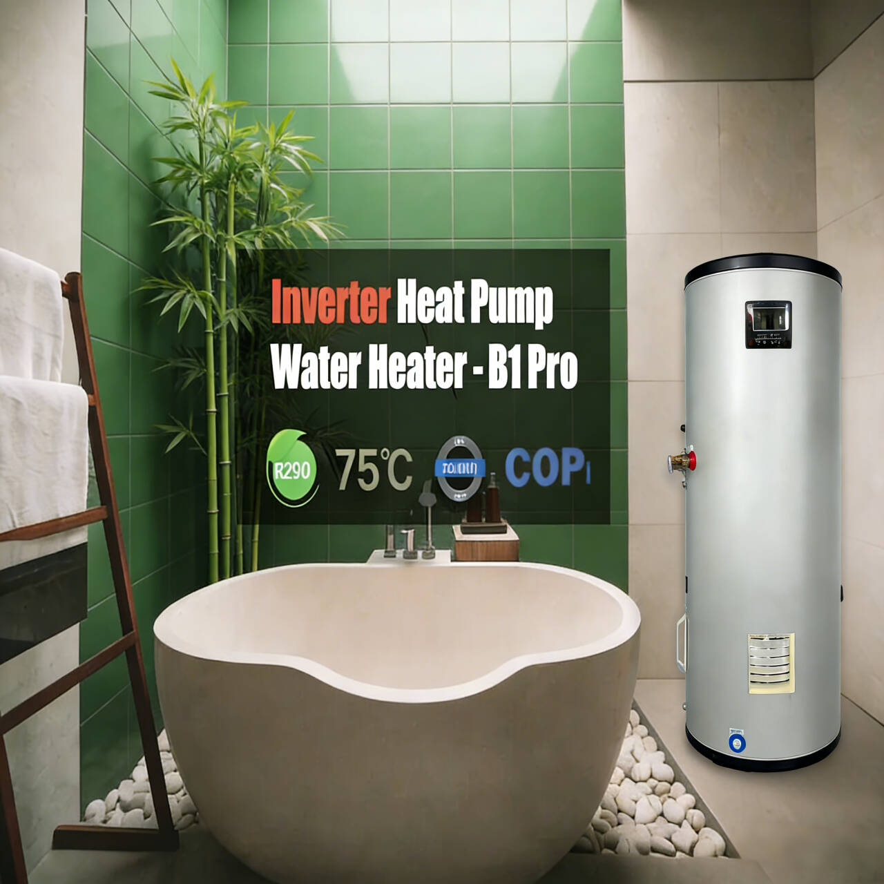 200L All-in-One Heat Pump Wate - огляд і ціна Home Bathroom Water Heater