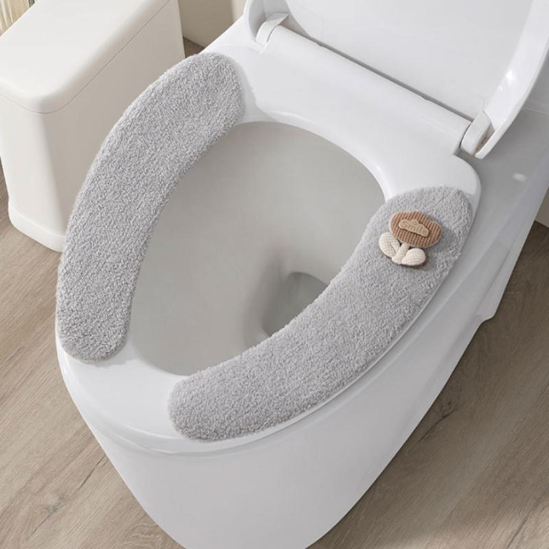 1Pair Winter Plush Toilet Seat - огляд і ціна Home Bathroom With Two Toilets