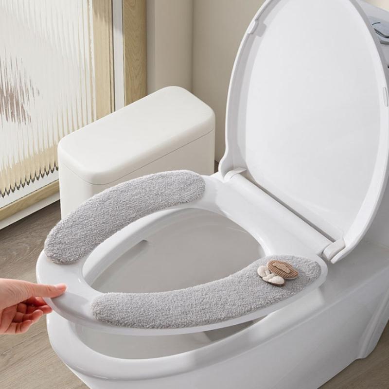 1Pair Winter Plush Toilet Seat - огляд і ціна Home Bathroom With Two Toilets