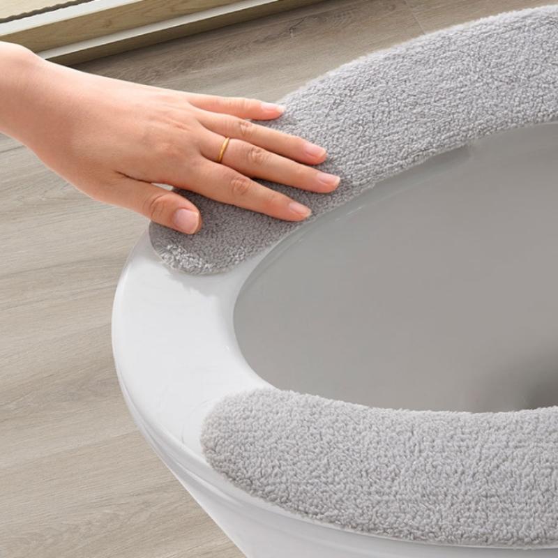 1Pair Winter Plush Toilet Seat - огляд і ціна Home Bathroom With Two Toilets