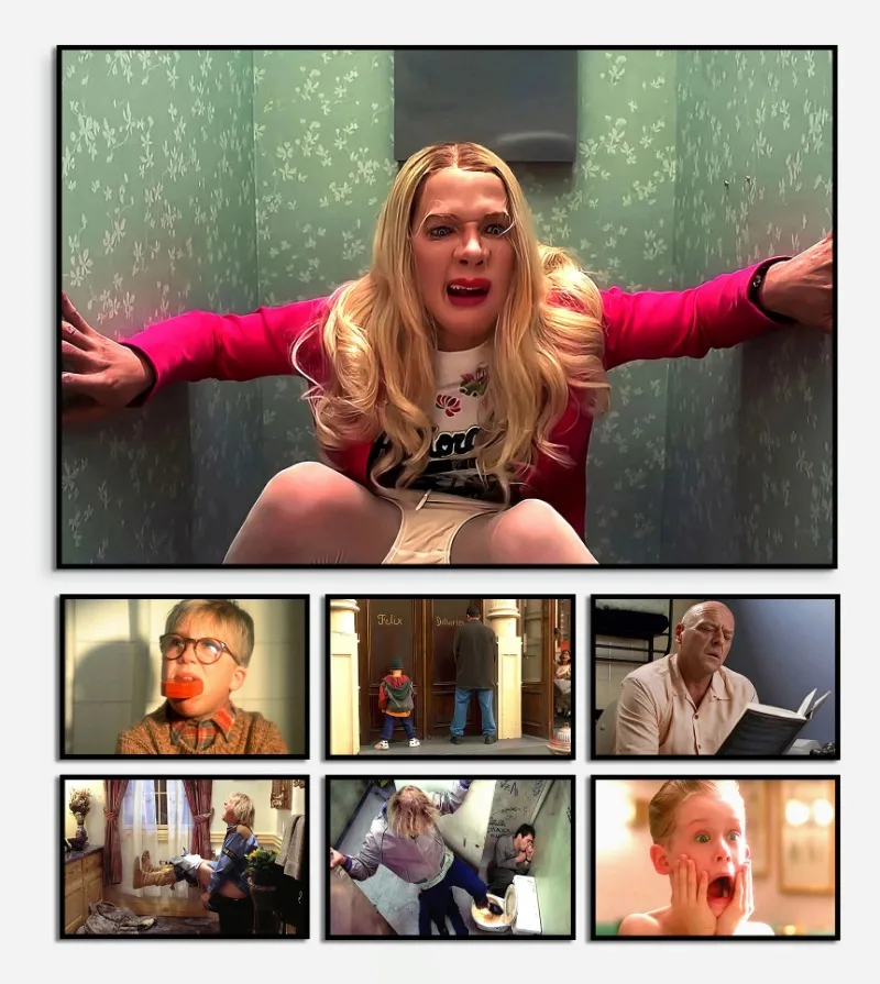Movie Scenes Bathroom Funny Ar - огляд і ціна Home Movie Bathroom Scene