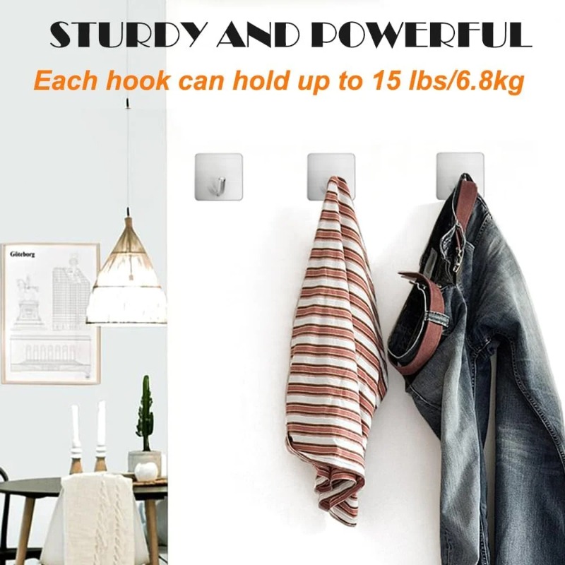 4Pcs No Drill Self Adhesive St - огляд і ціна Tiny Home Bathroom Kitchen
