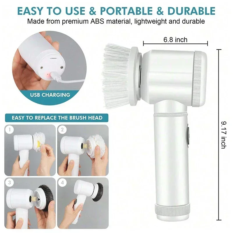 Cordless electric rotary scrub - огляд і ціна Home Bathroom Cleaning Machine