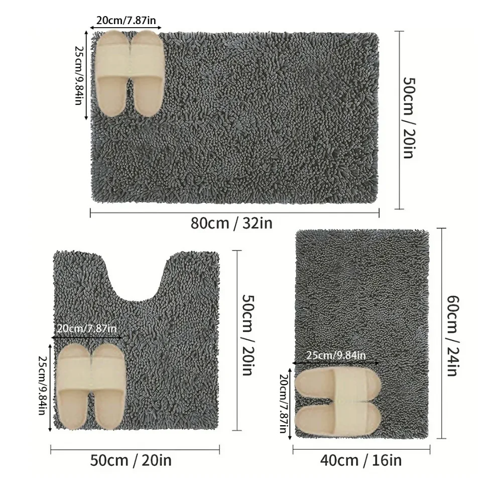 3PCS/set Absorbent Mat for Bat - огляд і ціна Japan Bathroom.Home