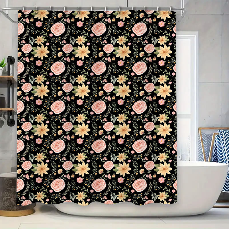 Black White Patterned Shower C - огляд і ціна Home Bathroom Remodel