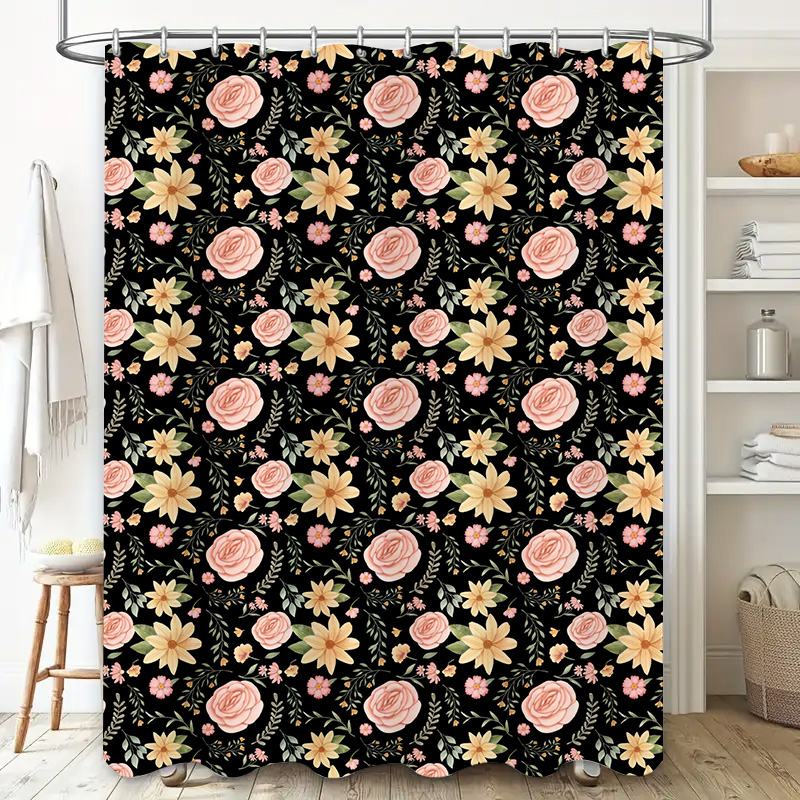 Black White Patterned Shower C - огляд і ціна Home Bathroom Remodel