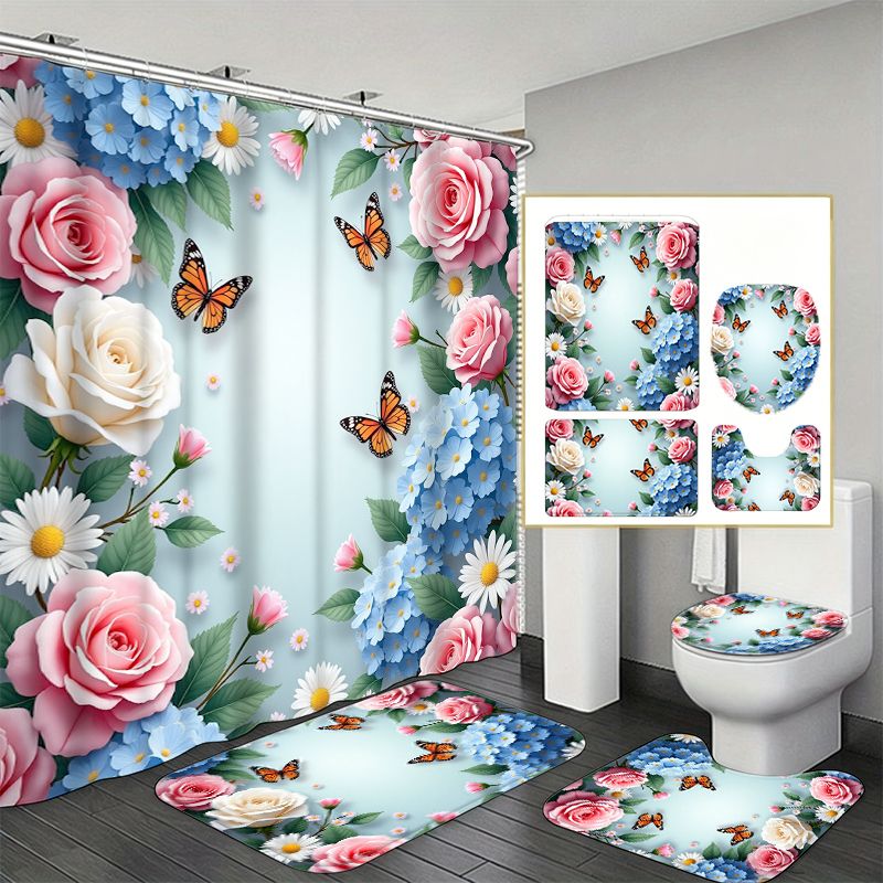 Rose Hydrangea Butterfly Borde - огляд і ціна Home Bathroom Remodel