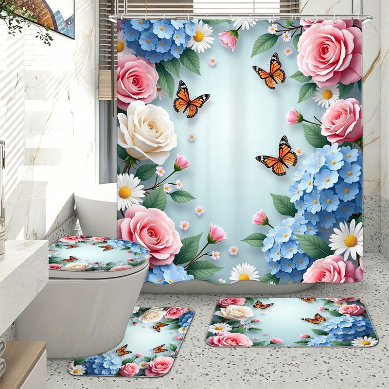 Rose Hydrangea Butterfly Borde - огляд і ціна Home Bathroom Remodel