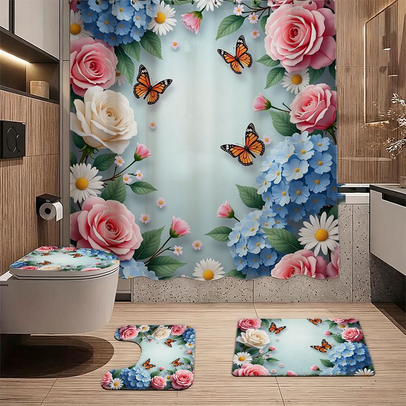 Rose Hydrangea Butterfly Borde - огляд і ціна Home Bathroom Remodel