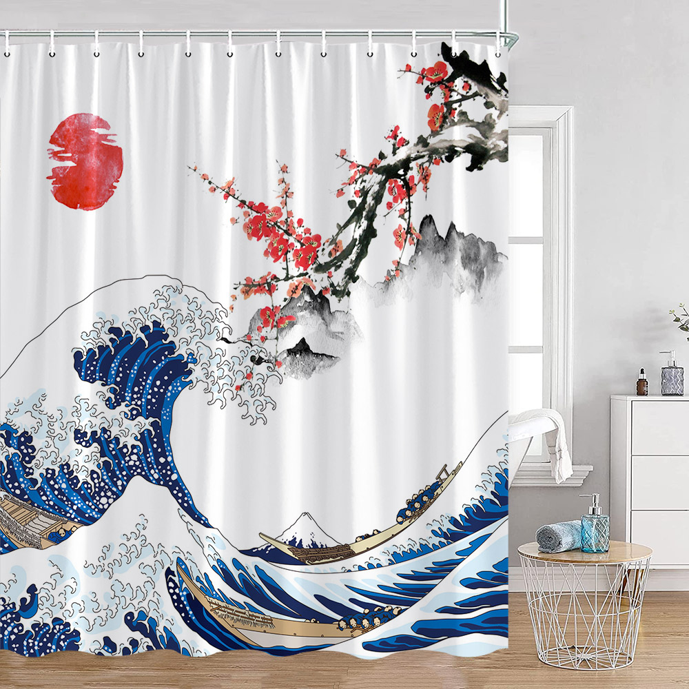 Japanese Style Shower Curtains - огляд і ціна Japan Bathroom.Home