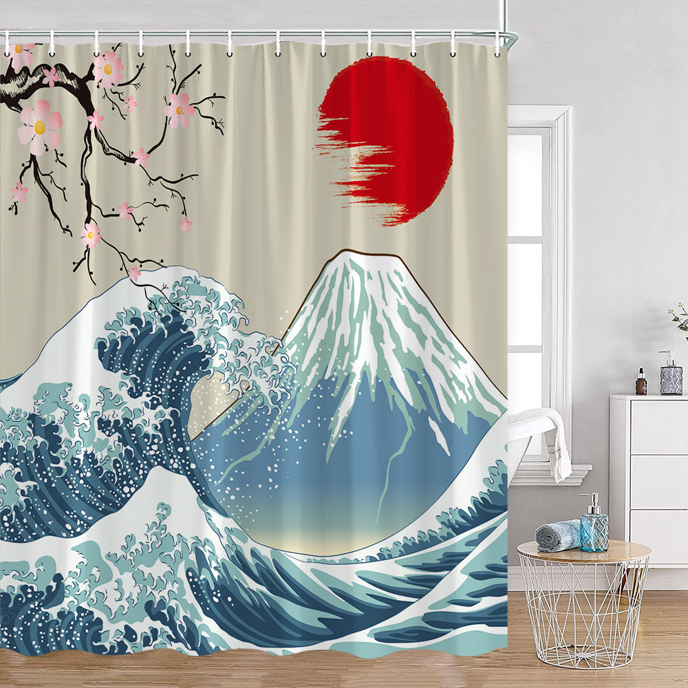 Japanese Style Shower Curtains - огляд і ціна Japan Bathroom.Home