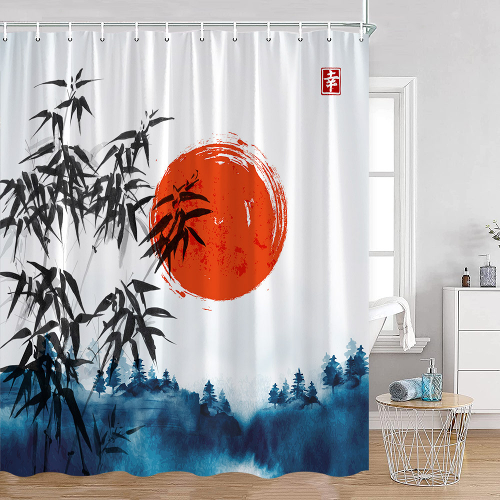 Japanese Style Shower Curtains - огляд і ціна Japan Bathroom.Home