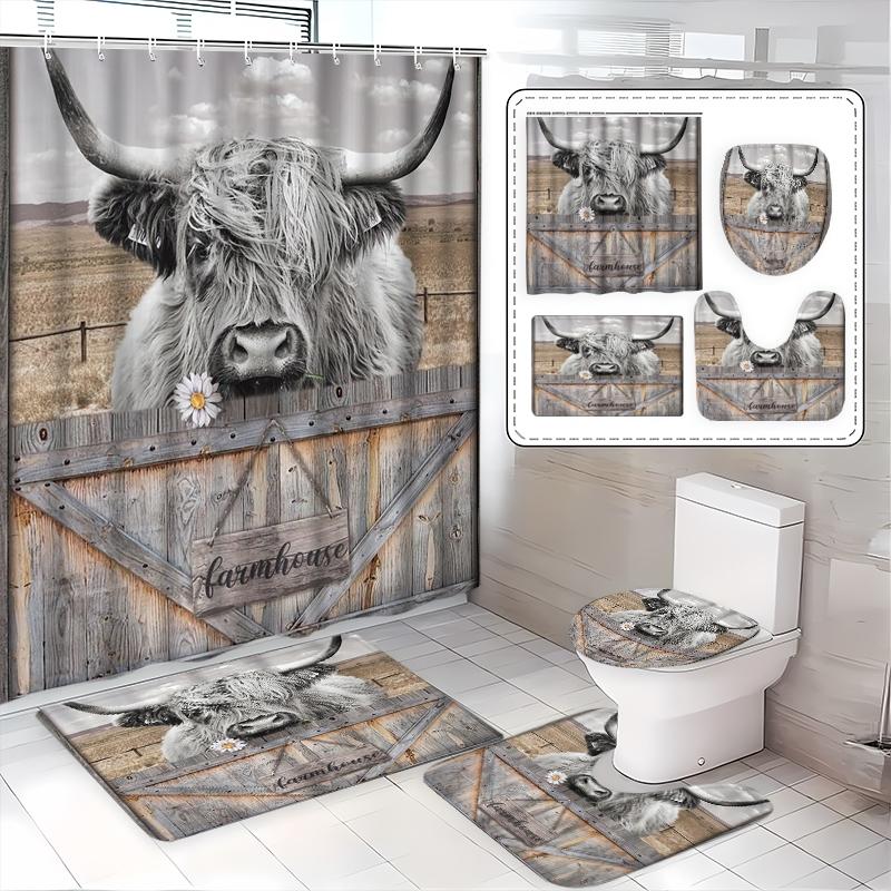 1/3/4Pcs Creative Scottish Hig - огляд і ціна Home Bathroom With Two Toilets