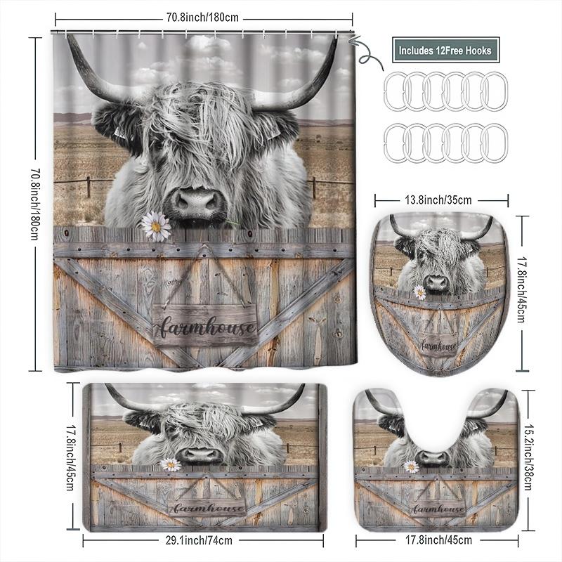 1/3/4Pcs Creative Scottish Hig - огляд і ціна Home Bathroom With Two Toilets