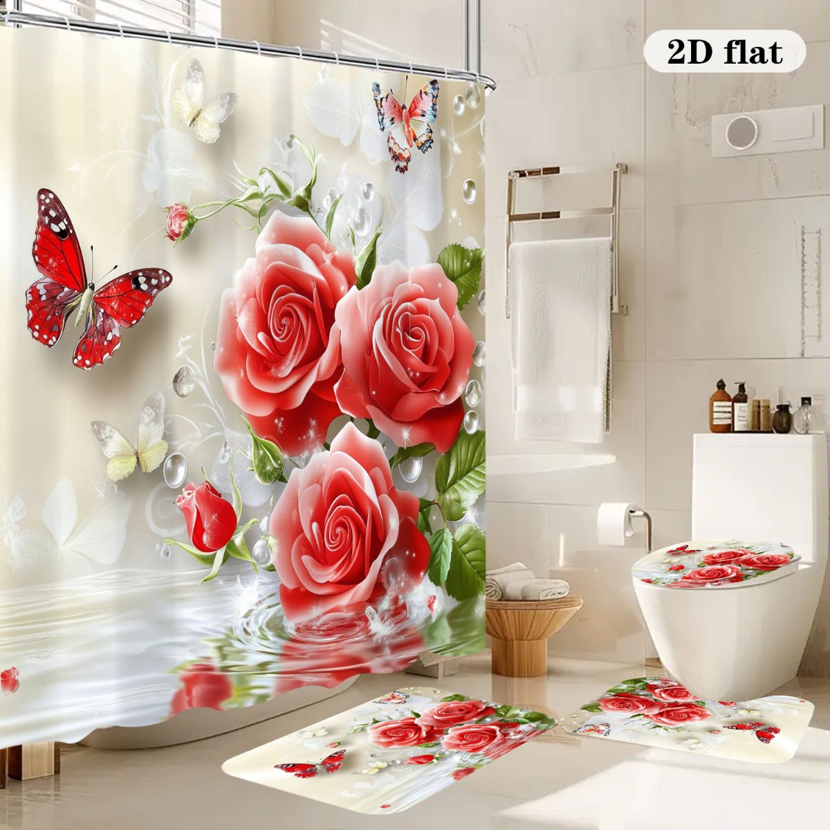 2D Flat, 2D FLat 4pcs Bathroom - огляд і ціна Home Bathroom With Two Toilets