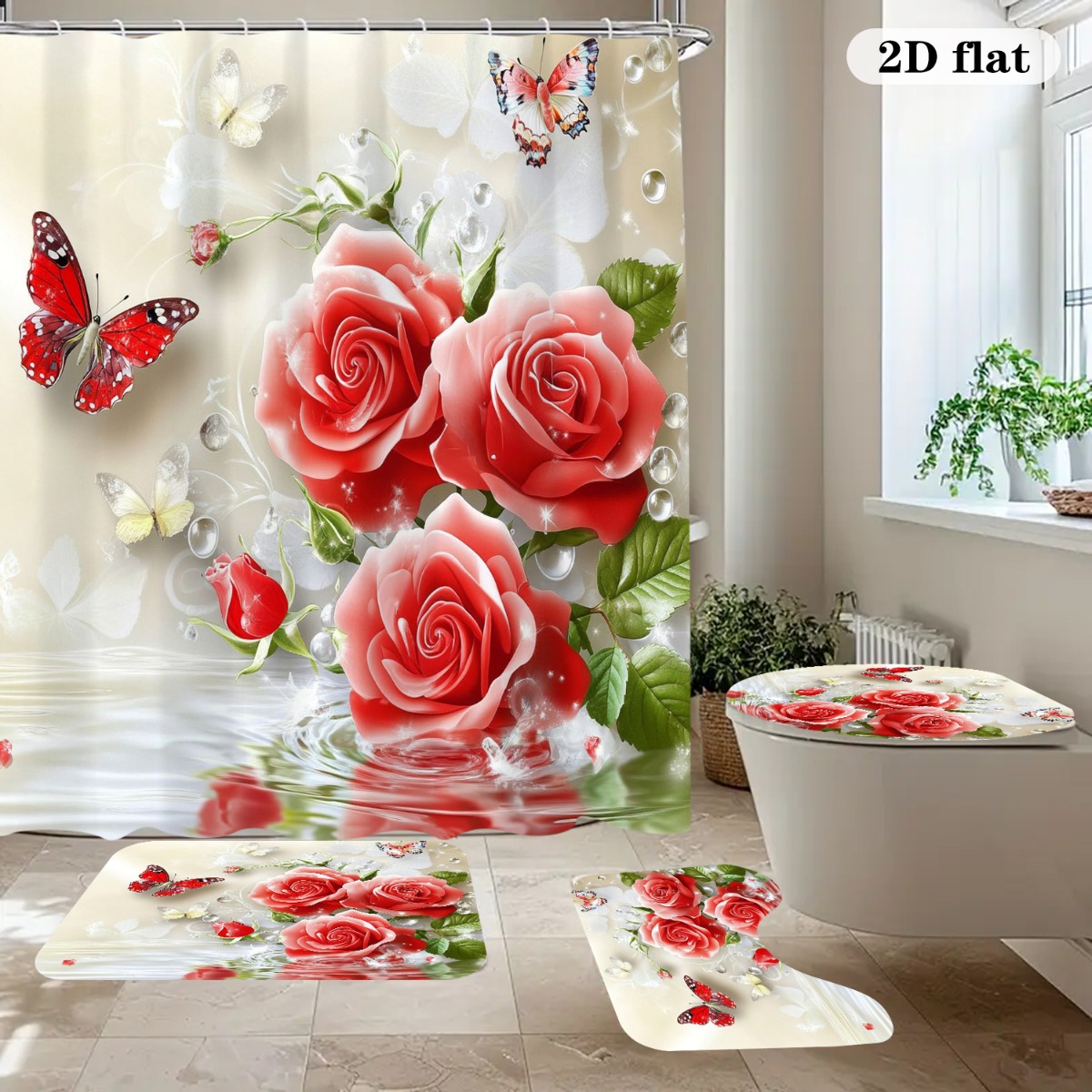 2D Flat, 2D FLat 4pcs Bathroom - огляд і ціна Home Bathroom With Two Toilets