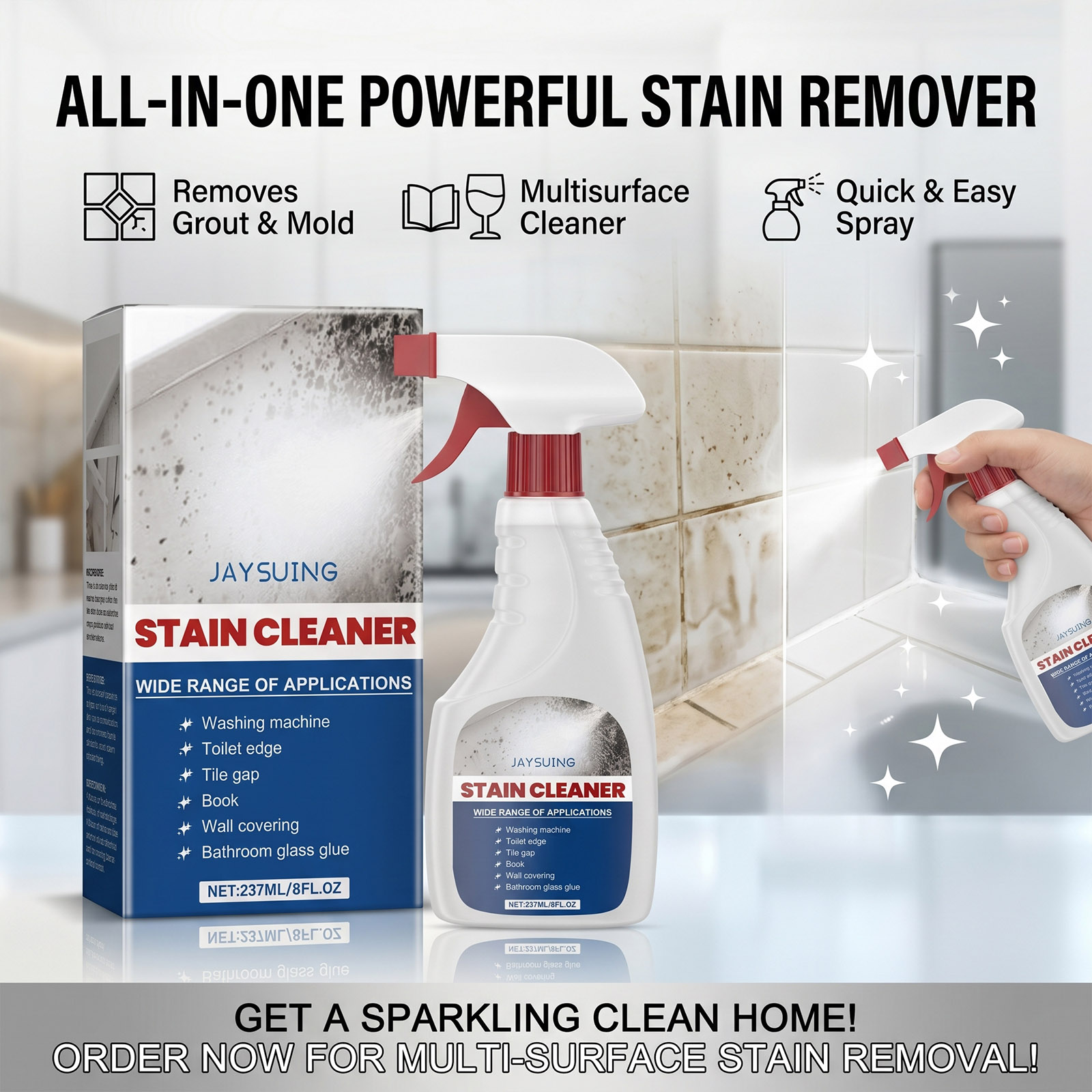 Mildew Remover Wall Spray Clea - огляд і ціна Home Bathroom Cleaning