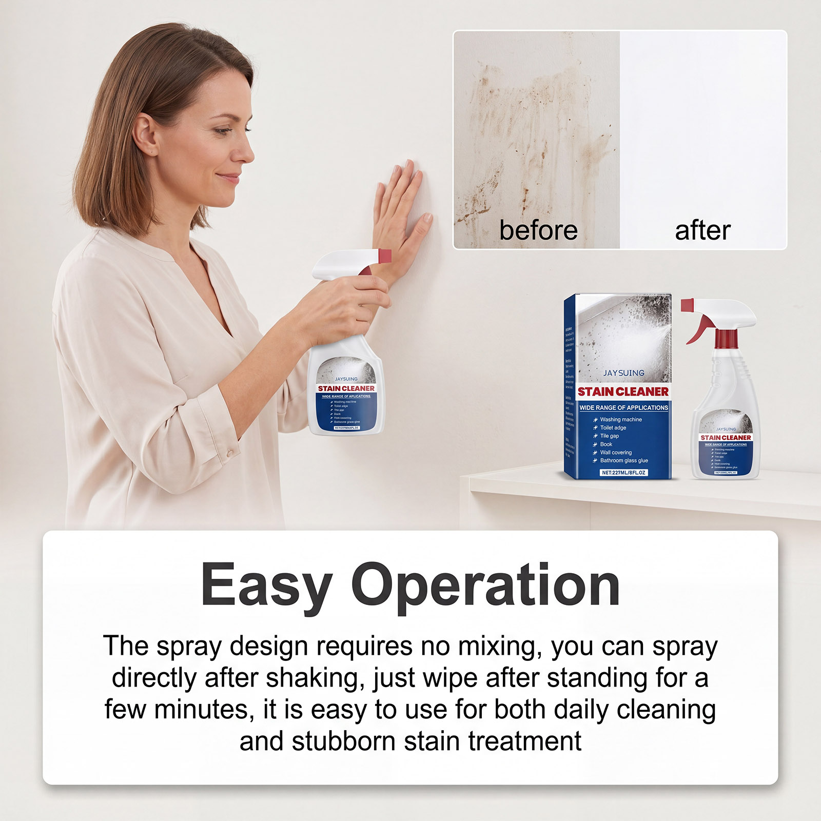 Mildew Remover Wall Spray Clea - огляд і ціна Home Bathroom Cleaning