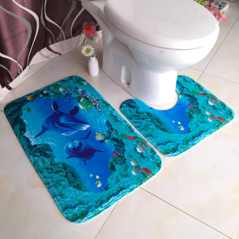 Home Carpet Bathroom Floor Mat - огляд і ціна Home Bathroom With Two Toilets