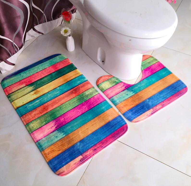 Home Carpet Bathroom Floor Mat - огляд і ціна Home Bathroom With Two Toilets