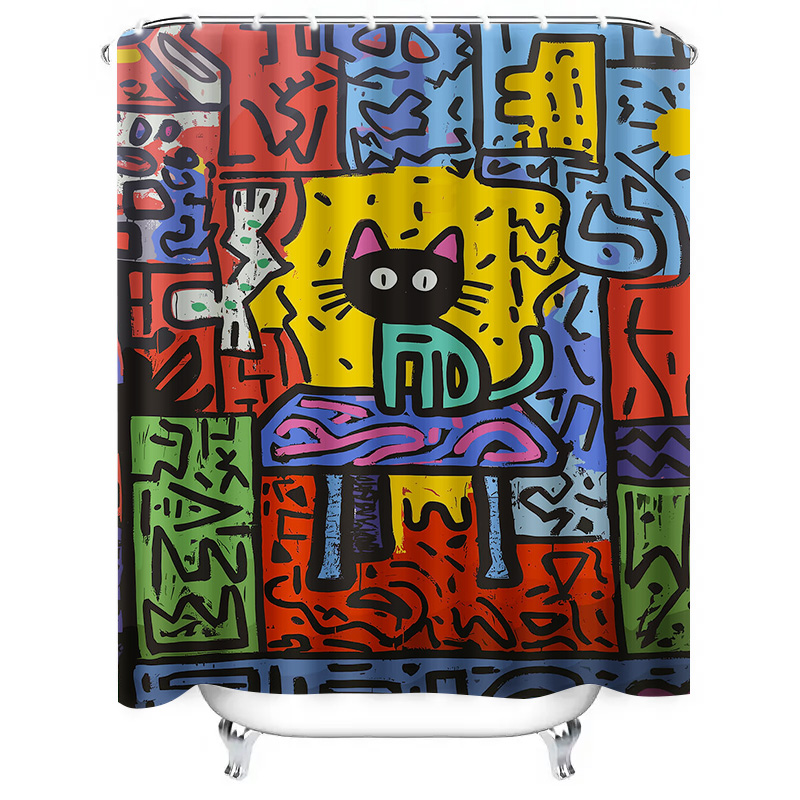 Brightly Colored Graffiti Show - огляд і ціна Home Bathroom Remodel