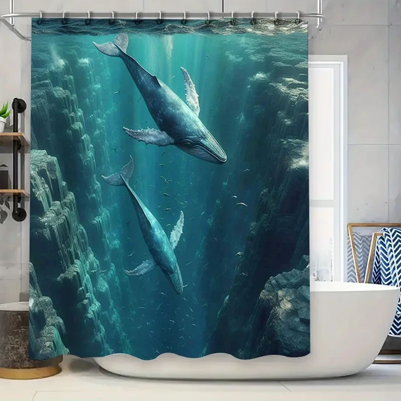 3D Printed Whale Shower Curtai - огляд і ціна Home Bathroom Remodel