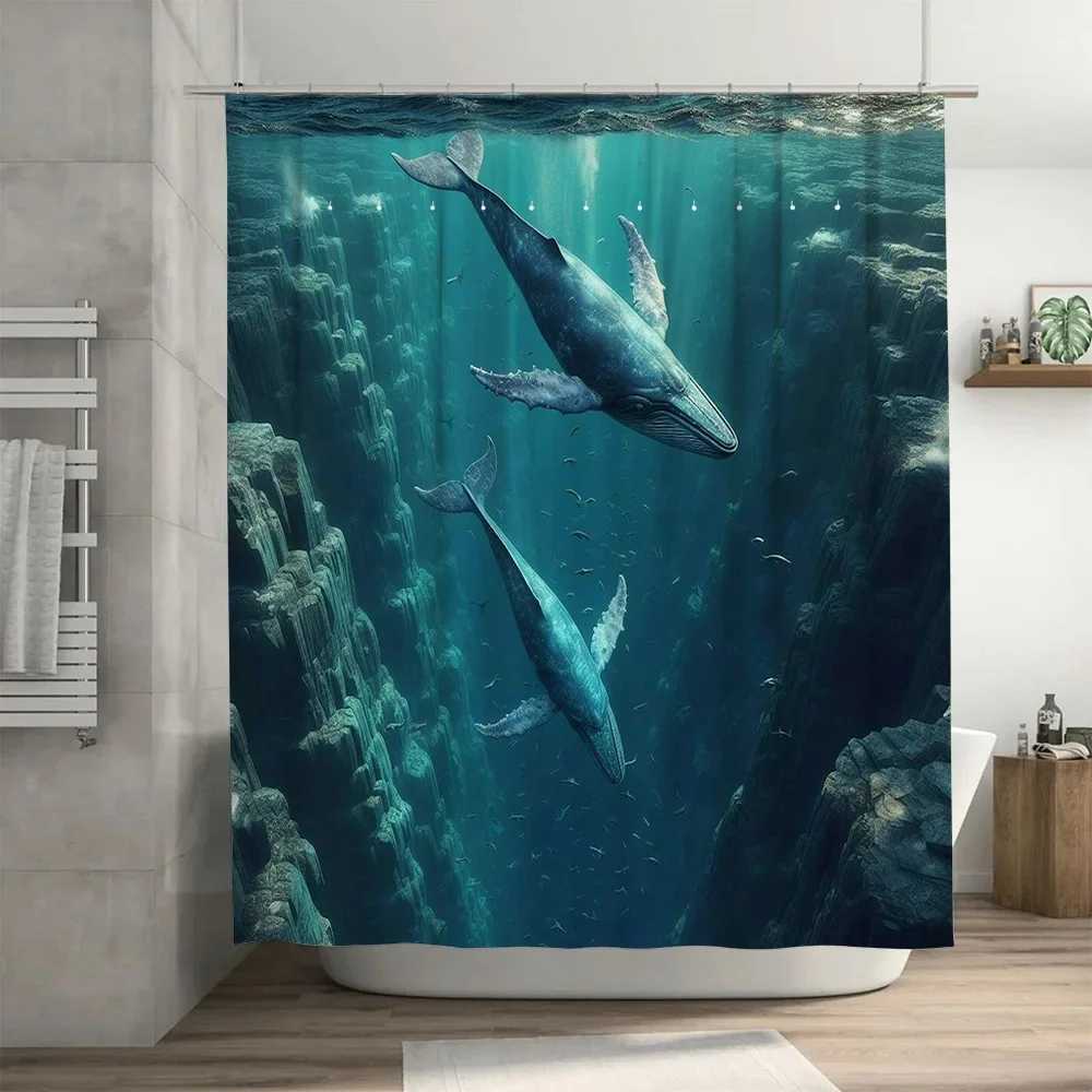 3D Printed Whale Shower Curtai - огляд і ціна Home Bathroom Remodel