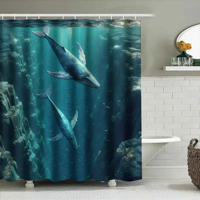 3D Printed Whale Shower Curtai - огляд і ціна Home Bathroom Remodel