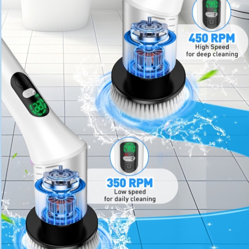 Electric Spin Scrubber 9 in 1  - огляд і ціна Home Bathroom Cleaning Machine
