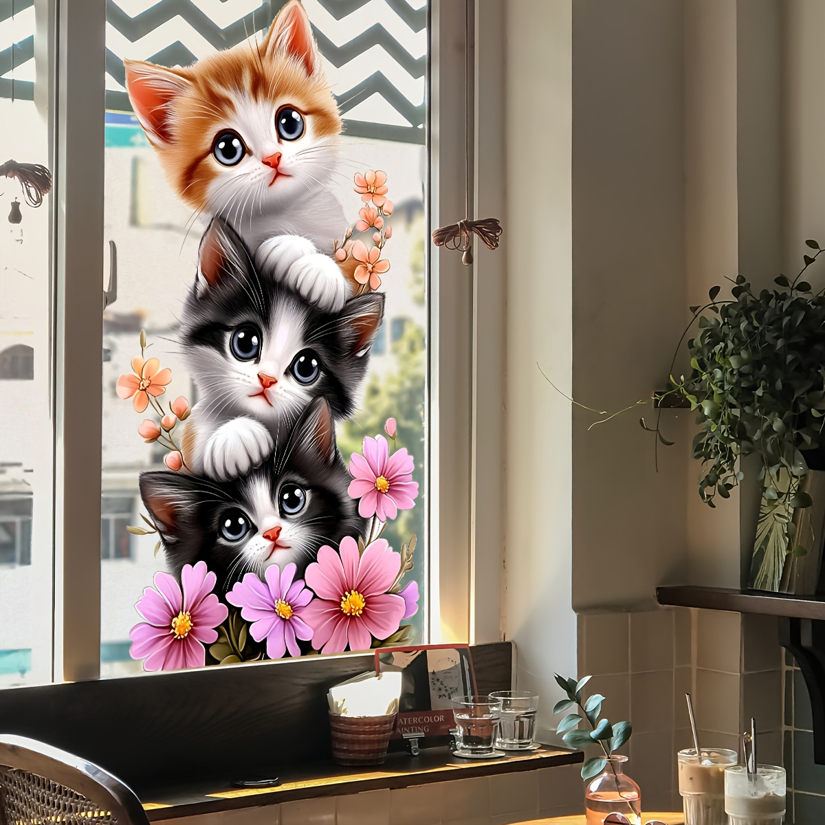 1Pc Cute Kitten Jenga Butterfl - огляд і ціна Home One Bathroom